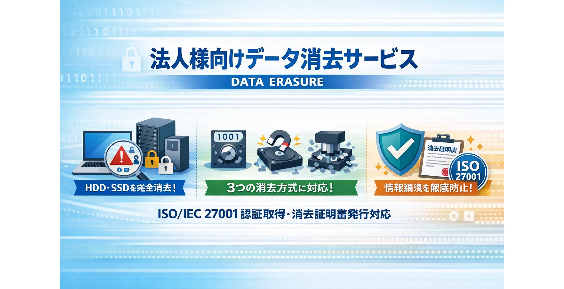 データ消去サービス - パソコン・サーバーのHDD・SSDを完全消去