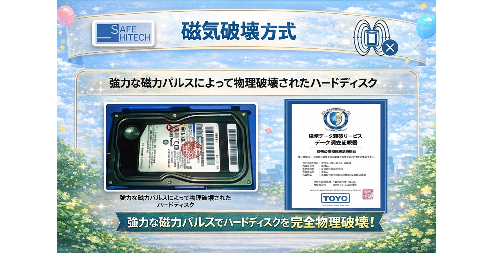 磁気消去 HDD テープ